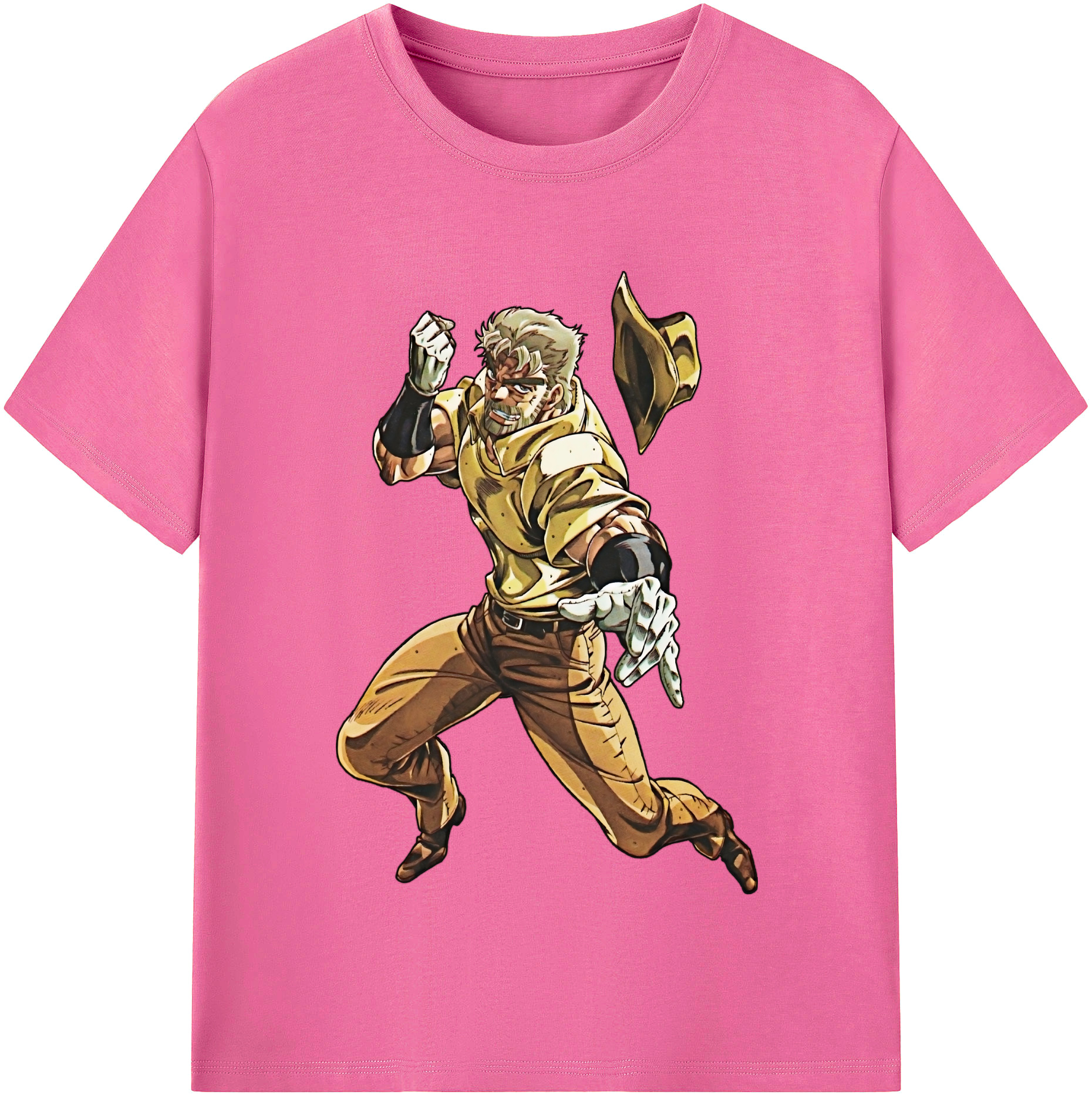 （画像用） ジョジョの奇妙な冒険 ジョセフ?ジョースター JoJo's Bizarre Adventure Joseph Joestar レディースカジュアルプリントTシャツ（綿100％）